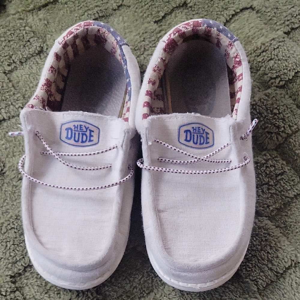 Hey Dude Kids White Shoes